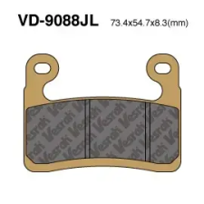 Wesrah VD-9088JL szinterezett fém fékbetét Wesrah Futómű és fék alkatrészek Fékbetétek (tárcsafék) egyéb motorkerékpár alkatrész