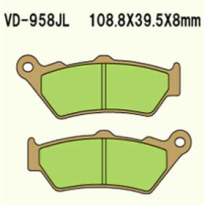 Wesrah VD-958JL (FA209) fékbetét Wesrah Futómű és fék alkatrész Fékbetét (tárcsafék) egyéb motorkerékpár alkatrész