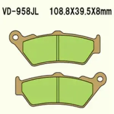 Wesrah VD-958JL (FA209) fékbetét Wesrah  Futómű és fék alkatrészek Fékbetétek (tárcsafék) egyéb motorkerékpár alkatrész