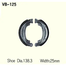 Wesrah Vesrah VB-125 fékpofa Wesrah Futómű és fék alkatrészek Fékpofák (dobfék) egyéb motorkerékpár alkatrész