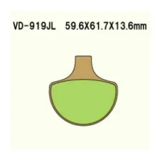 Wesrah Vesrah VD-919JL fékbetét Wesrah Futómű és fék alkatrészek Fékbetétek (tárcsafék) egyéb motorkerékpár alkatrész