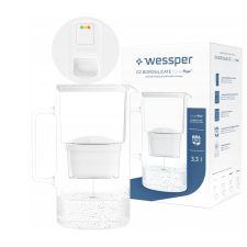 Wessper D2 FutureFlow Aquamax 3,3 l ÜVEGKANCSÓ + 1x vízszűrő patron (FEHÉR) kisháztartási gépek kiegészítői