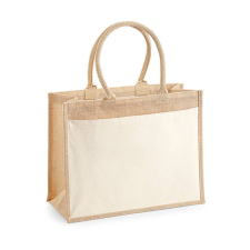 Westford Mill Bevásárló táska Westford Mill Cotton Pocket Jute Shopper kézitáska és bőrönd