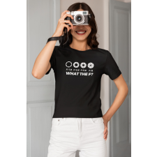  What the f fekete póló egyedi ajándék