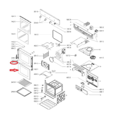 Whirlpool /Indesit sütőajzó külső üveg (481010767405) beépíthető gépek kiegészítői