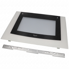 WHIRLPOOL - INDESIT Üveg, ajtó külső (eredeti) WHIRLPOOL tűzhely beépíthető gépek kiegészítői