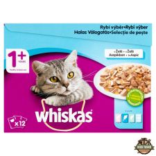 Whiskas alutasak 12-pack halas válogatás aszpikban 12x85g Multipack macskaeledel