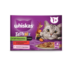  Whiskas alutasak 4-pack Tasty Mix Chef&#039;s choice mártásban 4x85g macskaeledel