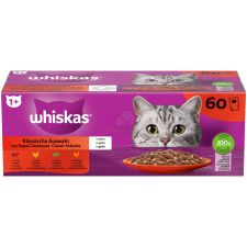  Whiskas Klasszikus alutasakos macskeledel válogatás 60 x 85 g macskaeledel