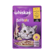 Whiskas Nedves Macskaeledel, TastyMix, Bárány és Pulyka Szószban, 85 g macskaeledel