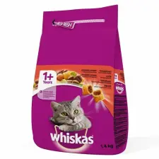 Whiskas száraz 1,4kg marha macskaeledel