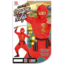 Widmann 01336 Sárkány ninja jelmez - 128 cm-es méret / Piros (01336) jelmez