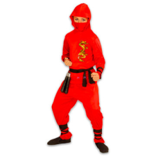 Widmann Sárkány ninja jelmez - 158 cm-es méret, piros jelmez