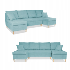  Wigo Big Sarokkanapé Ágy Alvási Funkcióval Családi Bútorok Türkizkék Velúr bútor