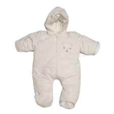 Wikids Baby overál+sál Róka hímzéssel - Krém/Krém béléssel 56/62 babakabát, overál, bundazsák
