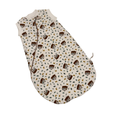 Wikids dupla pamut hálózsák - Fehér/Barna/Zöld Mosómaci 62/68 hálózsák, pizsama