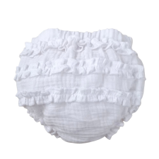 Wikids duplagéz fodros bugyi - Fehér 74/80 babanadrág