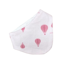Wikids pamut baba sál/nyálkendő 2:1 - Rózsaszín Hőlégballonos 0-6 hónapos babasapka, sál