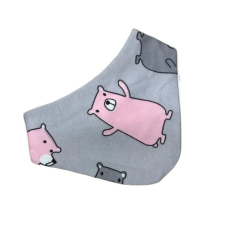 Wikids pamut baba sál/nyálkendő 2:1 - Szürke/Rózsaszín Macis 0-6 hónapos babasapka, sál