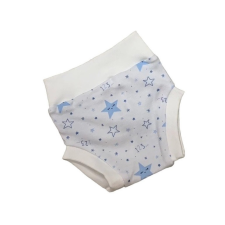 Wikids pamut pelus nadrág - Fehér/Világos Kék Csillagos - 56 babanadrág