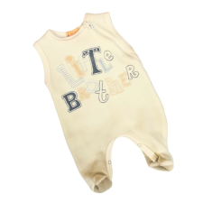 Wikids Plüss Ujjatlan Rugdalózó - Bézs Nyomott mintás - 44 rugdalózó