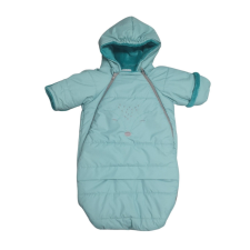 Wikids Téli babazsák Róka hímzéssel/Sállal - Menta 56-62 babakabát, overál, bundazsák