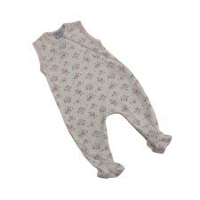 Wikids ujjatlan cipzáros pamut rugi - Fehér Pasztell Rózsaszín Állatos 50 rugdalózó