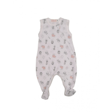 Wikids ujjatlan pamut rugi 50-es - Rózsaszín állatos rugdalózó