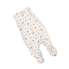 Wikids ujjatlan pamut rugi - Fehér Alapon Kék Nyuszis 68-as rugdalózó