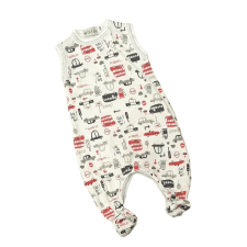 Wikids ujjatlan pamut rugi - Krém Autós 50-es rugdalózó