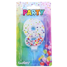 Wiky Tortagyertya pöttyös szám : 9 party kellék
