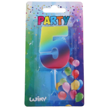 Wiky Tortagyertya szivárvány szám : 5 party kellék