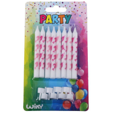 Wiky Tortagyertya tartókkal 8db Sellő motívum party kellék