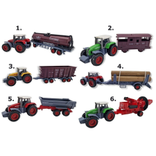 Wiky Traktor vontatmánnyal 19cm autópálya és játékautó