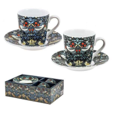  William Morris porcelán espresso csésze aljjal - 2 darabos - Strawberry Thief bögrék, csészék
