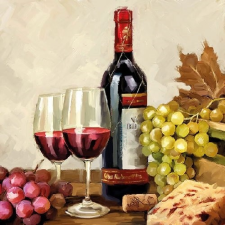 Wine & Grapes papírszalvéta 33x33cm, 20db-os asztalterítő és szalvéta