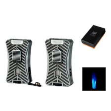 WinJet Premium szúrólángos szivargyújtó beépített szivarfúróval - szürke és fekete öngyújtó