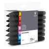 Winsor&Newton ProMarker kétvégű alkoholos filctoll készlet - 12+1 db, Set 1