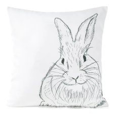  Wiosna139 húsvéti díszpárnahuzat Fehér 45x45 cm lakástextília