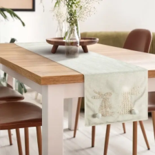  Wiosna húsvéti asztalterítő Krémszín 40x140 cm lakástextília