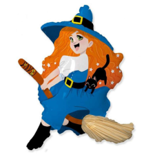  Witch on Broom, Boszorkány fólia lufi 61 cm (WP) party kellék