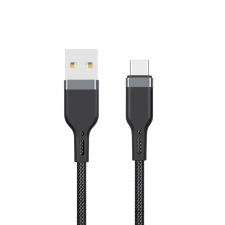 WIWU Platinum PT02 braided kábel USB / USB-C 3M fekete kábel és adapter