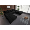  Wixy Giga U sarokkanapé fekete és sejtelmes fekete színben 405 x 225 cm fantasztikus nagy fekvőfelülettel
