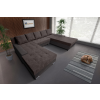  Wixy Giga U sarokkanapé kvarcszürke és taupe szürke színben 345 x 205 cm fantasztikus nagy fekvőfelülettel