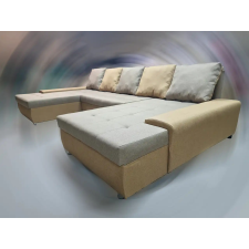 Wixy U Form okker és cappuccino ágyazható ülőgarnitúra csábító 200x405cm méretben bútor