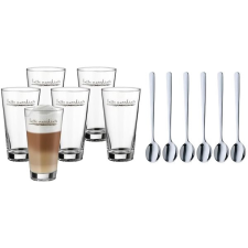 WMF 99626999999 Latte Macchiato készlet, poharak + kanalak 6db konyhai eszköz