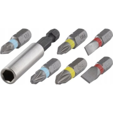 Wolfcraft Hornyos/kereszthornyos bit, PH+PZ, adapter, 7 db (WF2446000) szerszám kiegészítő