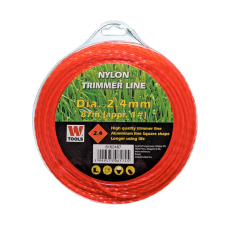 Wolker Fűnyíró damil 2,4mm 87m csavart négyszög profi Trimmer Line barkácsgép tartozék