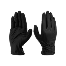 Wolker Kesztyű egyszer használatos latex nitril fekete L 100db