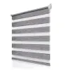  Woltu 90x150 cm sávos roló, dupla roló, zebra roló, fúrás nélkül, márványszürke